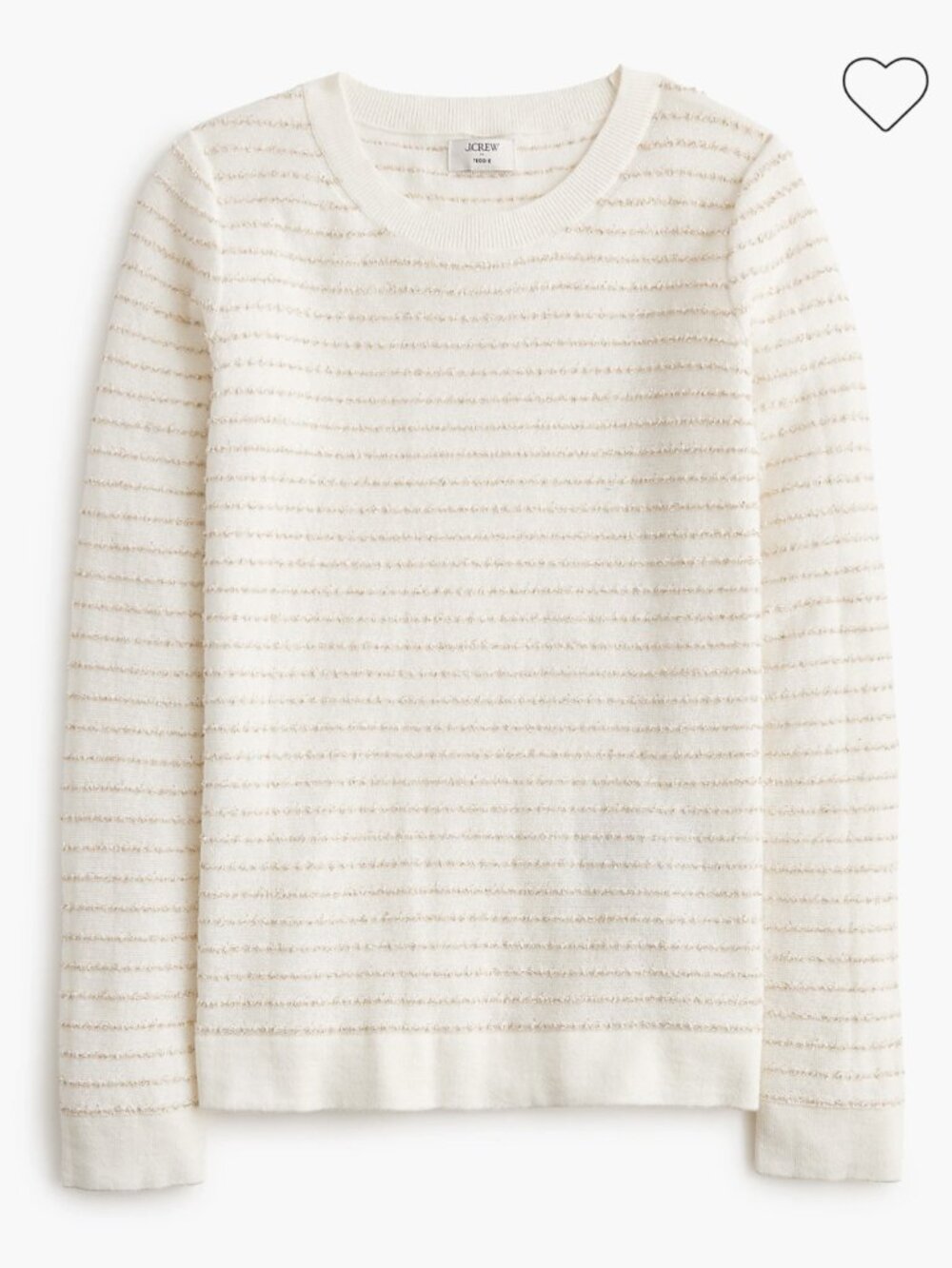 J. Crew Women's White Sweater with Metallic Stripe Detail - Picture 6 of 6